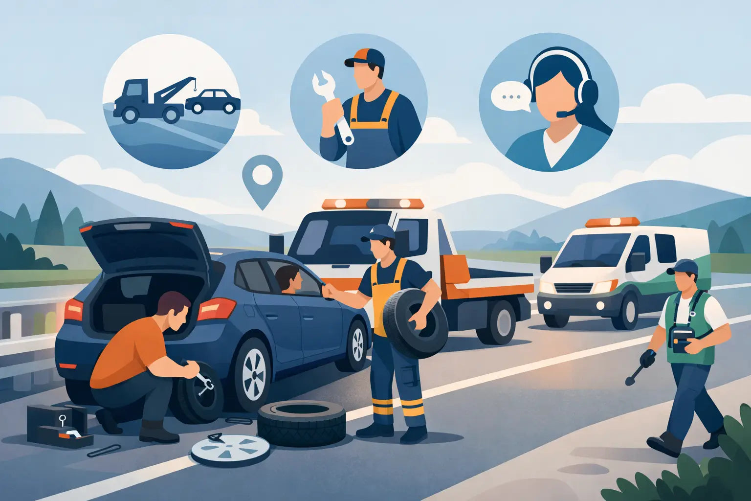 Roadside Tyre Help Options When You’re Stuck