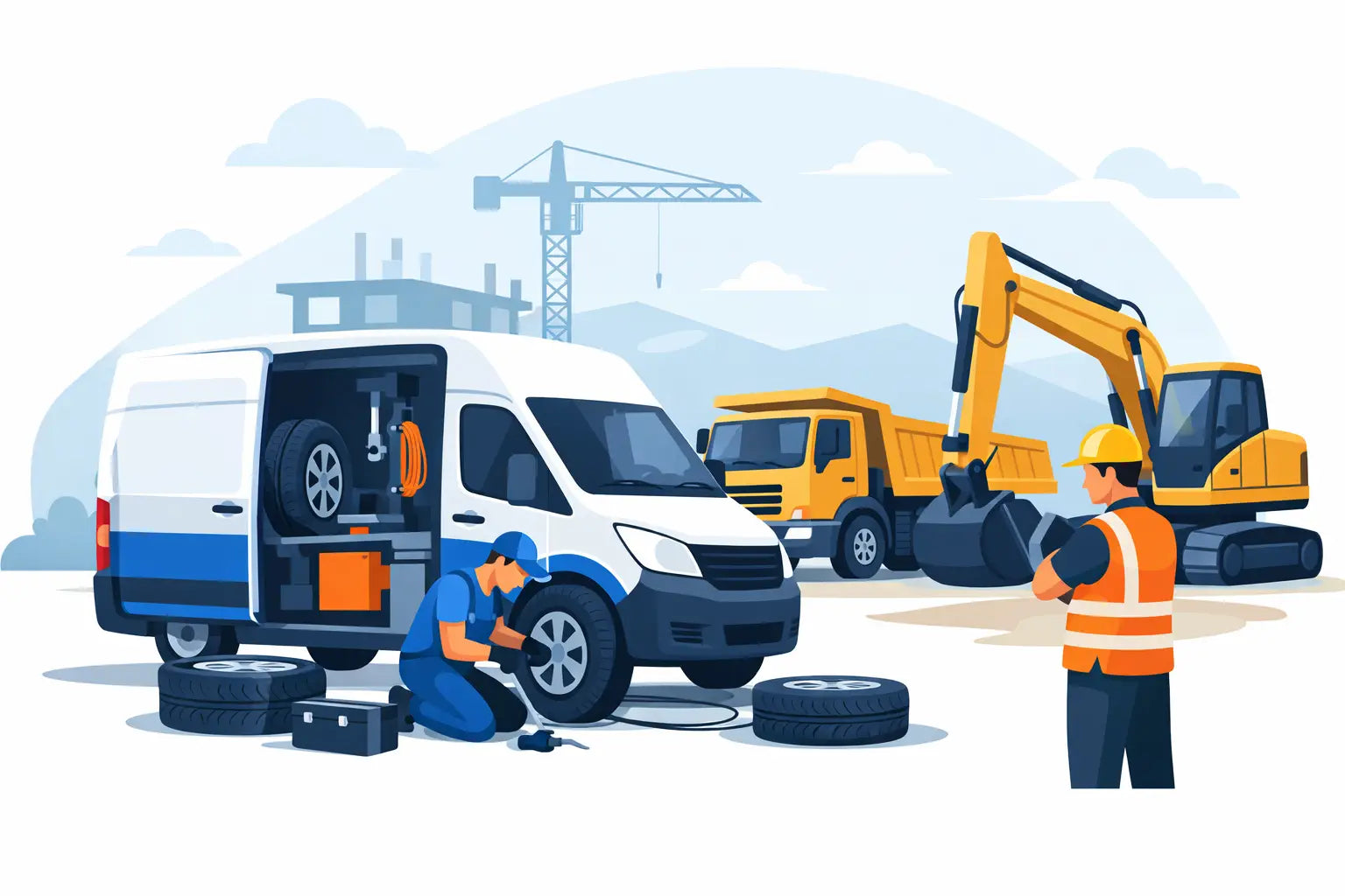 Mobile Tyre Van for Worksite Vehicles