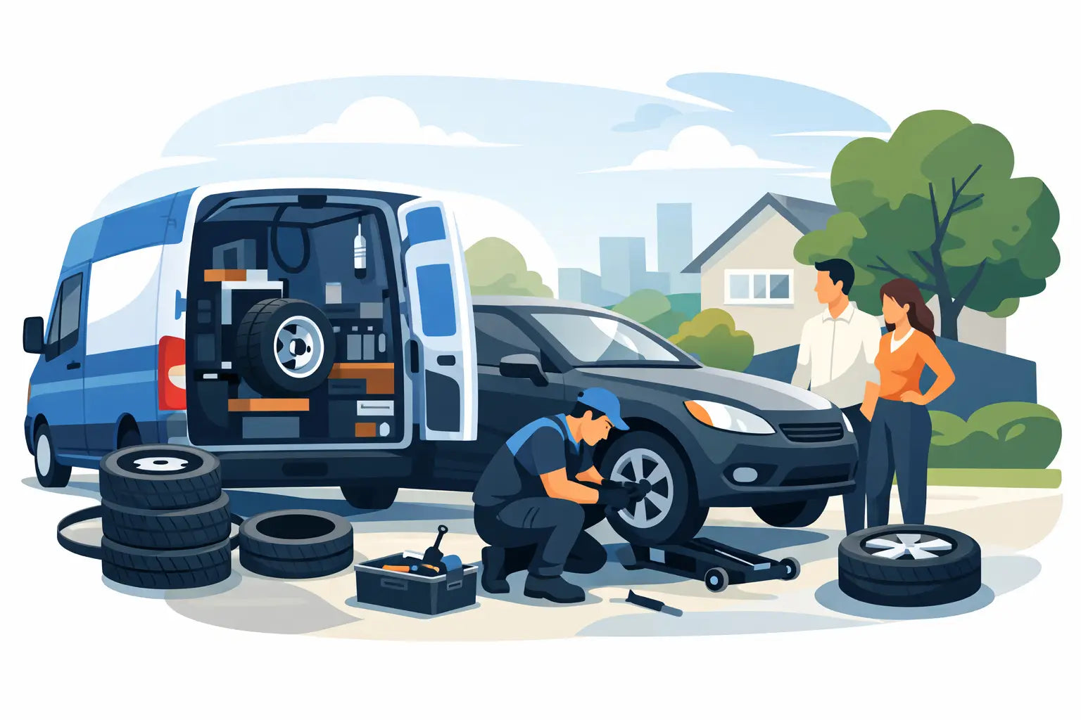 How Mobile Tyre Fitting Works at Your Location
